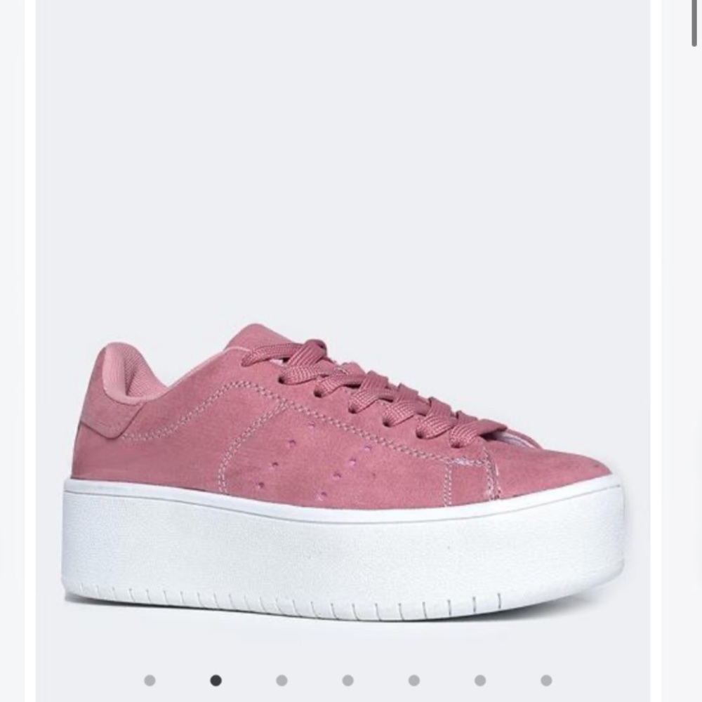 Women's Pink Platform Sneakers